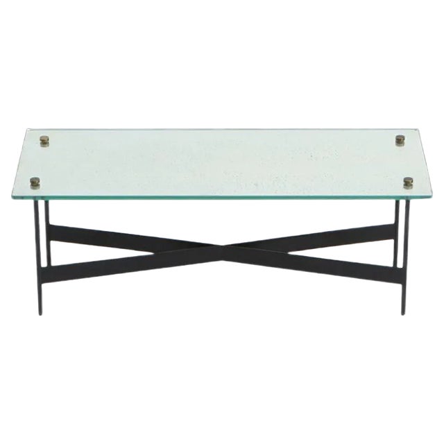 Low Mirror Coffee Table Attributed to Alfred Hendrickx, 1950s For Sale