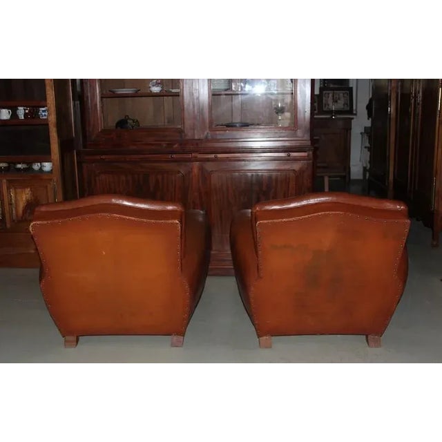 Animal Skin Mid-Century Leather Living Room Set, 1950s, Set of 4 For Sale - Image 7 of 10