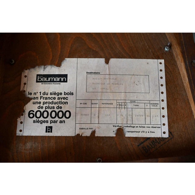 Traditional French Bistro Chairs with Spindles from Baumman, 1960s, Set of 5 For Sale - Image 10 of 14