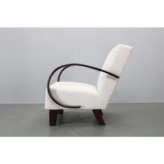 Art Deco Armchair from Jindřich Halabala, Czechoslovakia, 1940s For Sale - Image 4 of 13