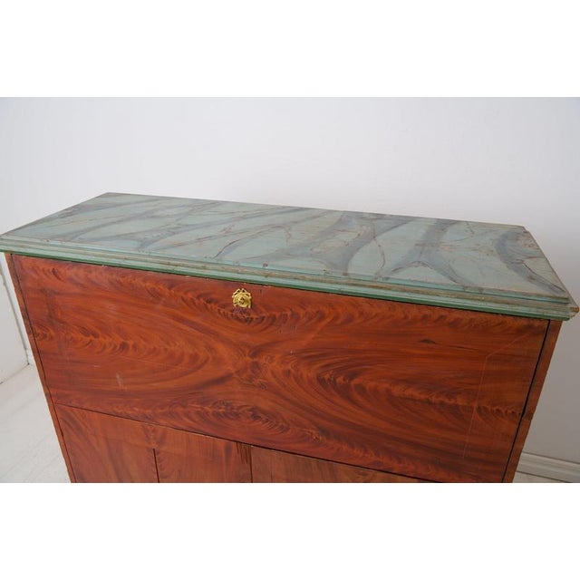 Antique Swedish Gustavian Secretary in Pine, 1850s For Sale - Image 11 of 14