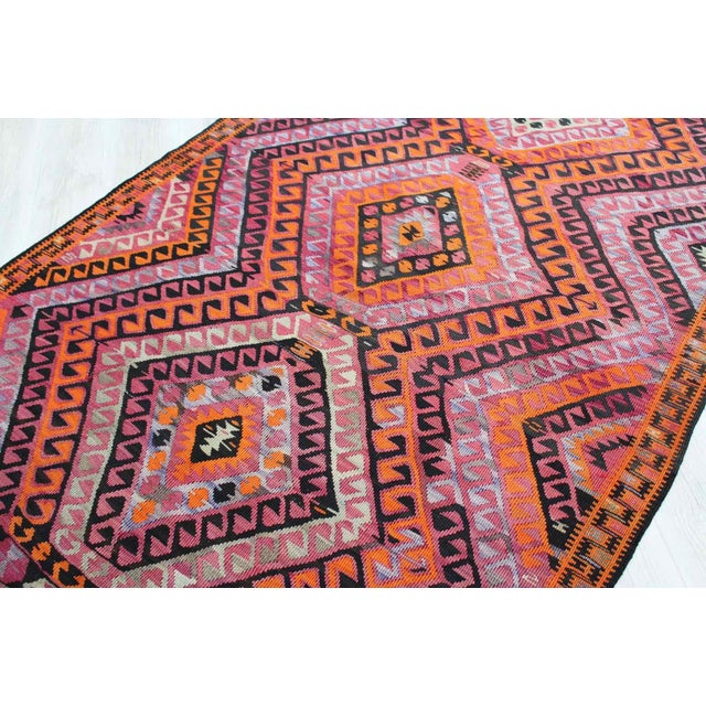 1960's Nomadic Kilim Rug - 55.5"x152.5" For Sale In Raleigh - Image 6 of 11