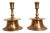 16th/17th Century Hispano Flemish Brass "Capstan" Candlesticks - a Pair For Sale