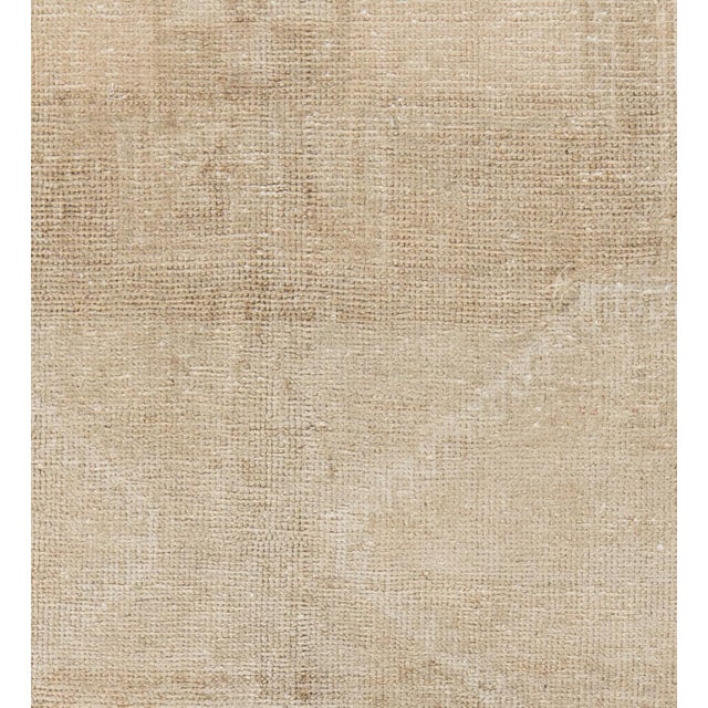 Tan Vintage Circa 1940 Turkish Oushak Runner 2ft 10in X 13ft 7in For Sale - Image 8 of 8