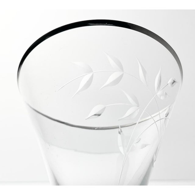1950s 1950s Fostoria “Bridal Belle” Set of 10 Water Glasses For Sale - Image 5 of 9