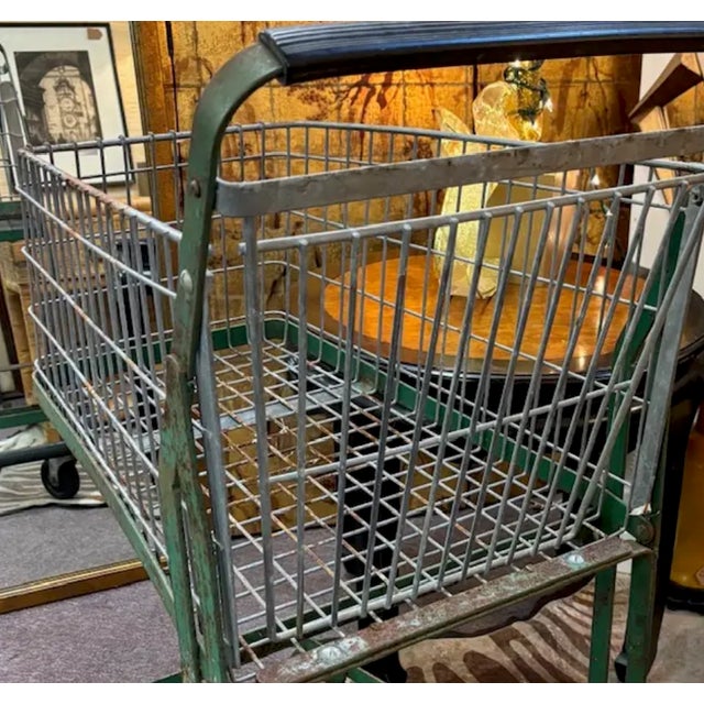 Metal Early 20th Century French Style Metal Grocery Cart - Display or Merchandising Piece, Decorative Object For Sale - Image 7 of 7