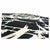 Indian Modern Orba Wool & Silk 9x12 Black & White Handmade Area Rug #1144033 For Sale - Image 4 of 5