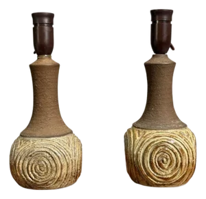 Chris Haslev, Table Lamps, Stoneware, Denmark, 1960s