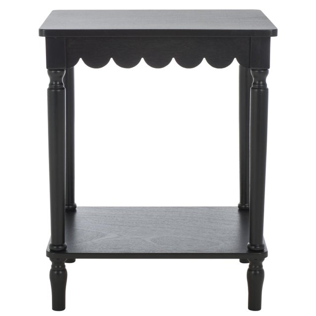 Black Heaven Scalloped Accent Table in Matte Black For Sale - Image 8 of 8