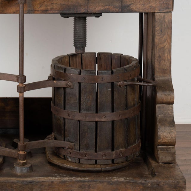 20th Century Standing Bar Wine Tasting Table With Wine Press Base For Sale - Image 17 of 18