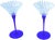 Blue Vintage Large Blue-Stemmed Crystal Candle Holders - Set of 2 For Sale - Image 8 of 8