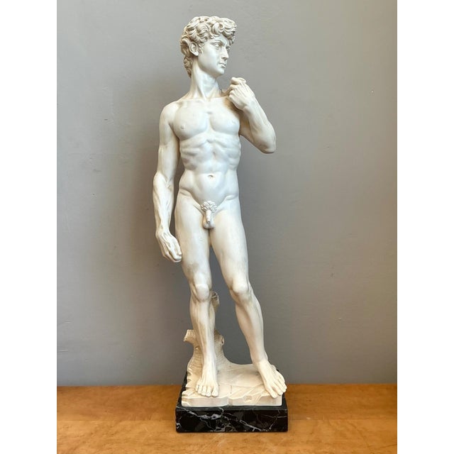 Stone Vintage Italian Marble David Sculpture For Sale - Image 7 of 10