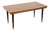 Art Deco Dining Table in Varnished Chevron-Patterned Wood, 1950 For Sale