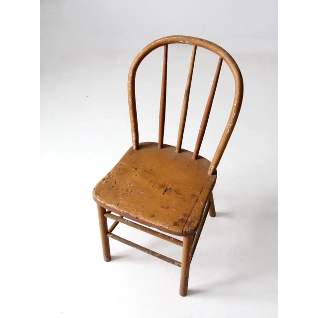 Antique Farmhouse Windsor Chair For Sale - Image 4 of 11