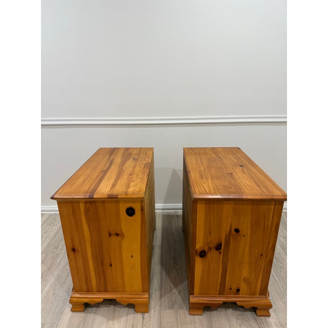 1990s Lexington Link Taylor Carved Shell Pine Chest of Drawers /Nighstands, A Pair For Sale - Image 12 of 12