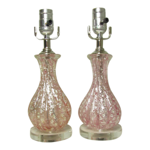 Pair of Murano Art Glass Lamps
