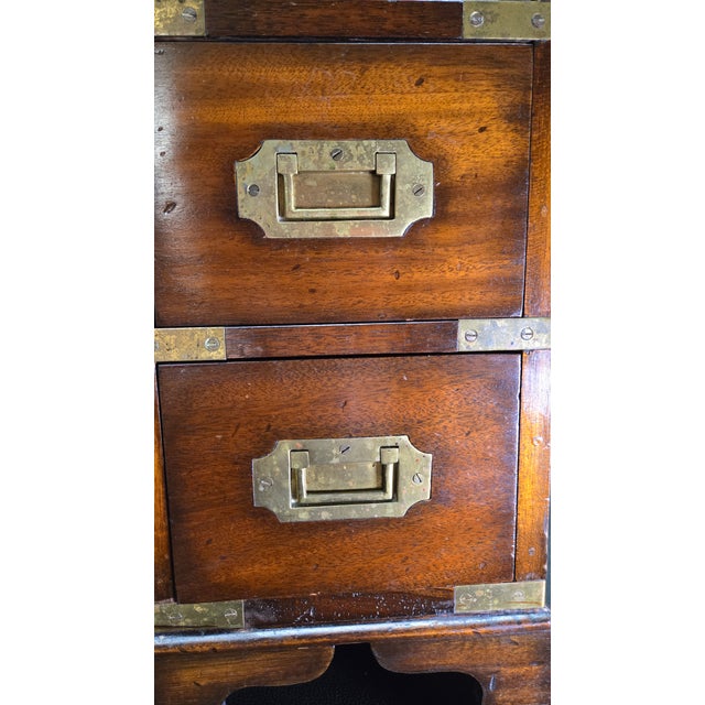 Wood Victorian Campaign Style Apothecary Cabinet With Drawers, 1850s For Sale - Image 7 of 13