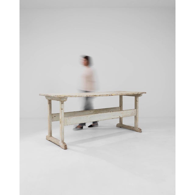 1900s Central European Wood White Patinated Table For Sale - Image 18 of 18
