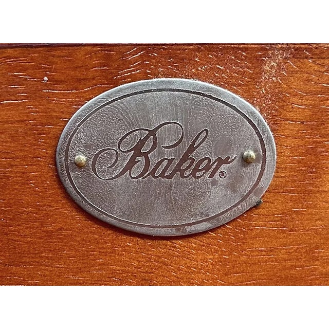 Baker Furniture Tuscan Style Walnut Sideboard Buffet Cabinet For Sale - Image 11 of 12