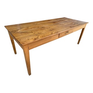 19th Century French Cherry Farmhouse Table For Sale