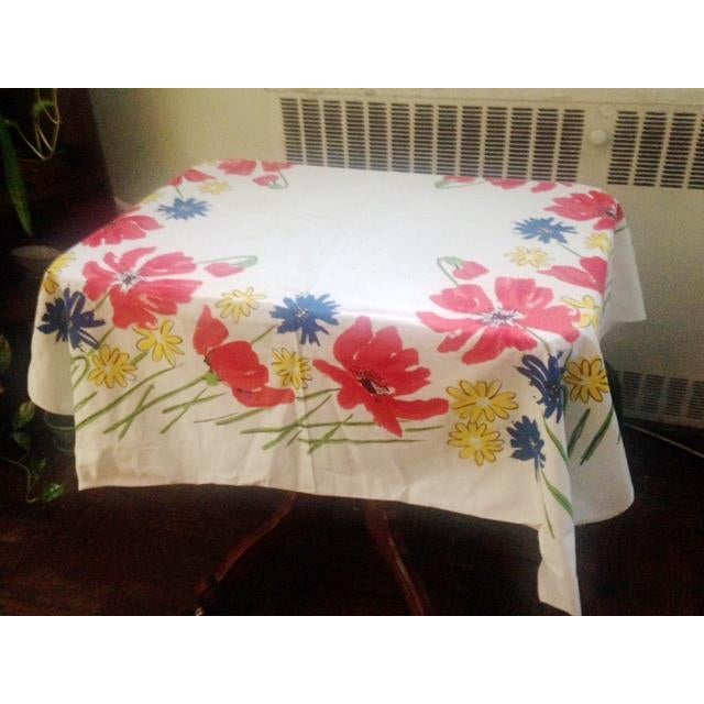 Vintage Vera Square Floral Tablecloth Chairish