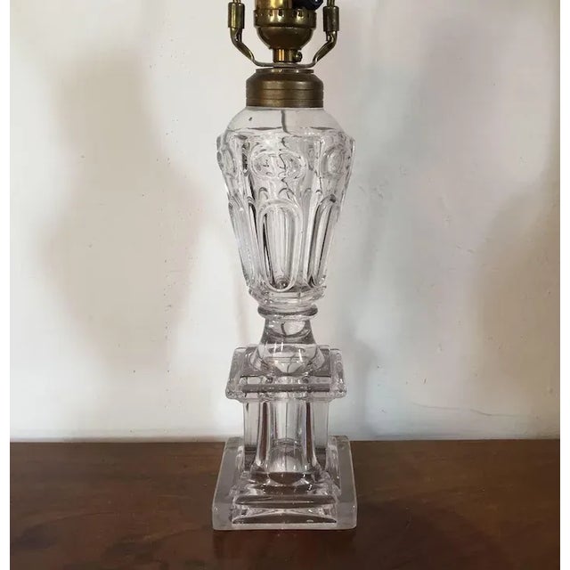 19th Century Classical Empire Boston & Sandwich Glass Company Lamp For Sale - Image 4 of 11