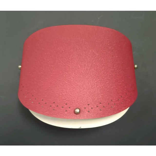 Mid 20th Century Italian Red Sconces - a Pair For Sale - Image 6 of 12