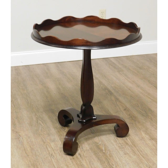 Baker Milling Road Empire Style Mahogany Round Pedestal Side Table
