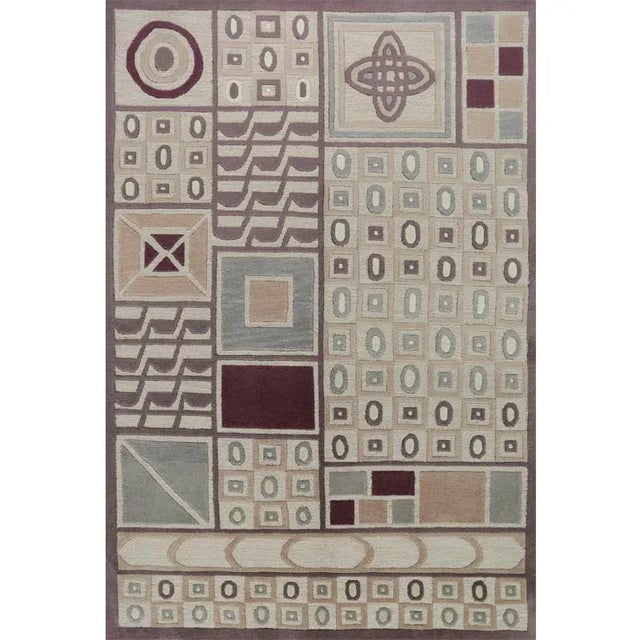 Sand Contemporary Tibetan Area Rug 4'0" X 6'0" For Sale - Image 8 of 8