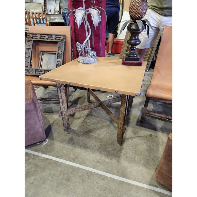 Mid-Century Modern Antique Square Coffee Table For Sale - Image 3 of 4