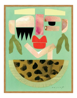 Luana by Melvin G in Gold Frame, Small Art Print