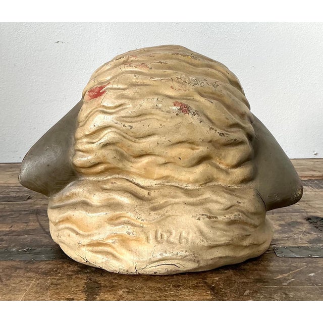 Vintage Painted Ram Bust For Sale - Image 18 of 18