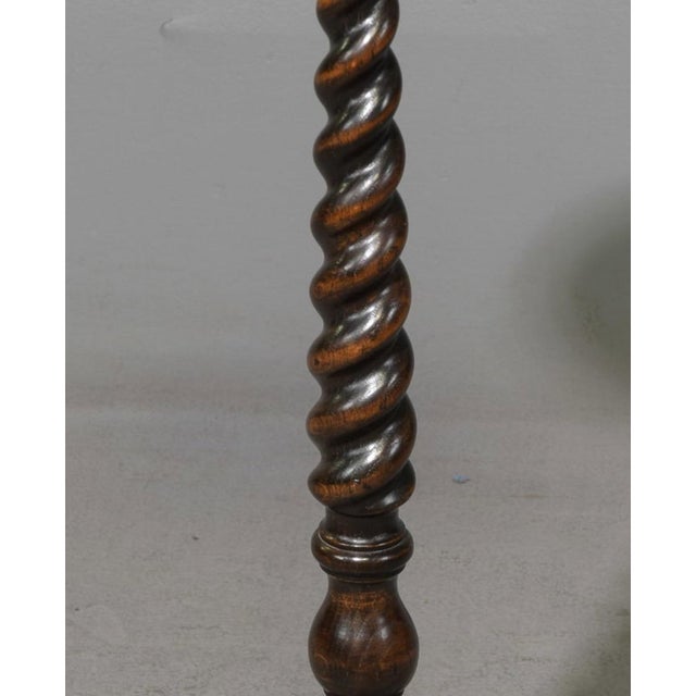 British Oak Barley Twist Pedestal Plant Stand, Circa 1920s–1930s For Sale - Image 4 of 7