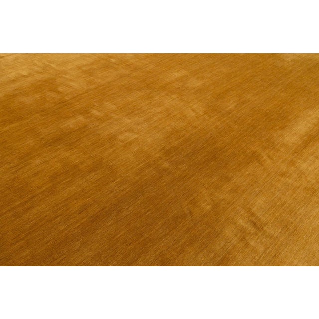 Apadana's Modern Gabbeh Hand-Loom Wool Area Rug in Earthy Yellow-Orange. For Sale - Image 4 of 11