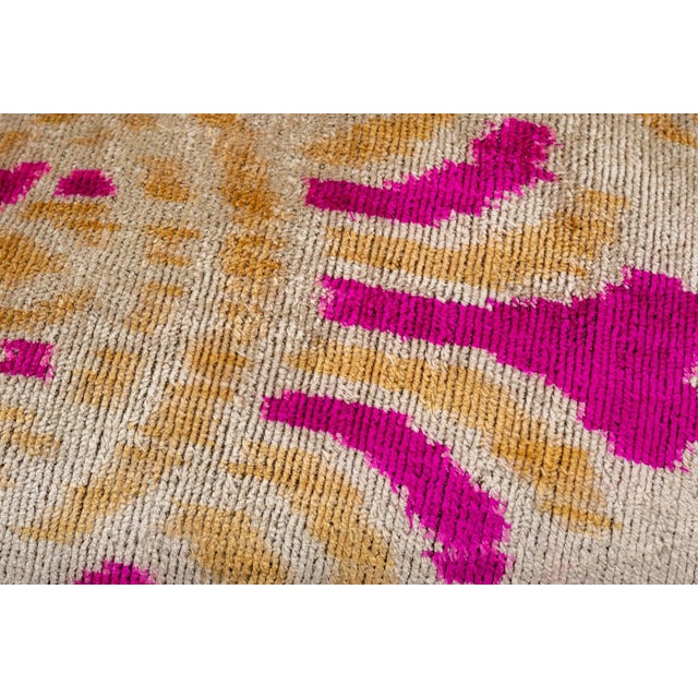 Canvello Handmade Pink and Gold Abstract Design Throw Pillow For Sale In San Francisco - Image 6 of 7