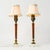 Beautiful pair of small fluted antique bakelite lamps in classically art deco style circa 1920-1930's. Base is a white...
