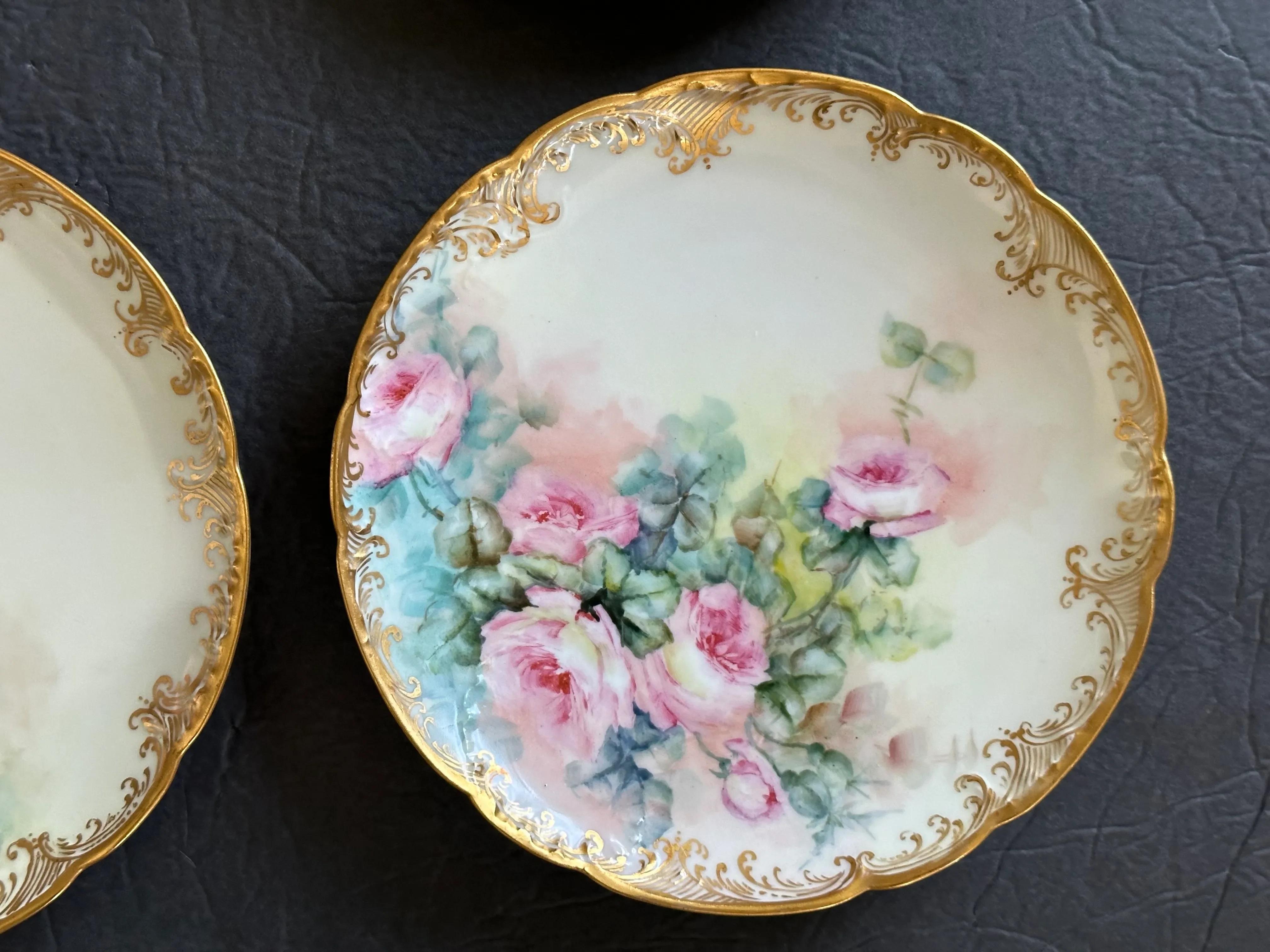 Haviland France Gold Rim Decorative Dessert Plate Set of 6 | Chairish