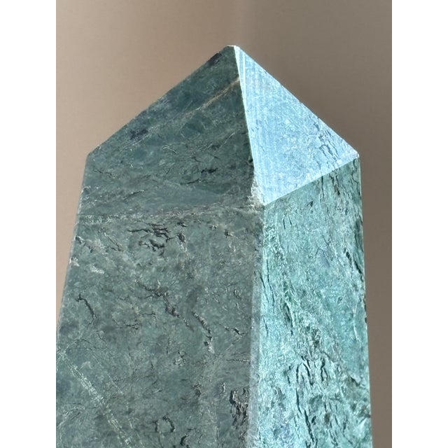 10" Neoclassical Style Green Marble Obelisk For Sale - Image 13 of 17