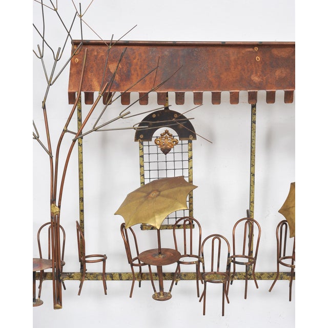 Late 20th Century C. Jeré Attrib. Brass Parisian Café Bistro Wall Sculpture For Sale - Image 5 of 18