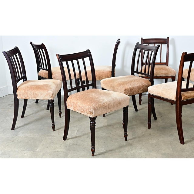 Set of 8 English 19th Century '' H.O. Peers '' Mahogany Dining Chairs For Sale In Baton Rouge - Image 6 of 12
