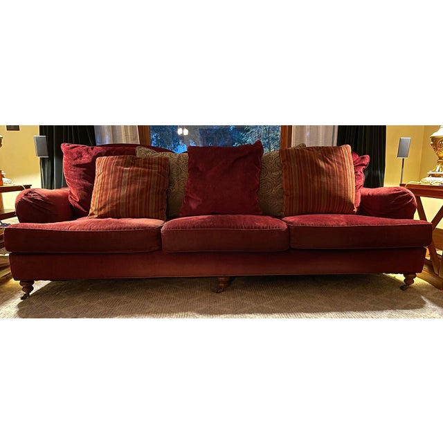 1990s Henredon Couch With Seven PIllows Chairish