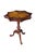 Chippendale Vintage Georgian Style Scalloped Mahogany Starburst Inlaid Pedestal Side Table For Sale - Image 3 of 18