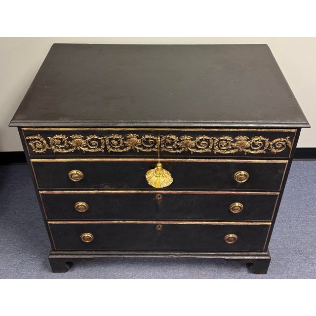 Newly Painted Rustic European Inspired Chest of Drawers For Sale - Image 4 of 12