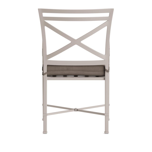 Brown Jordan Brown Jordan Venetian Arm Chair, Dove frame with Fusion Taupe fabric For Sale - Image 4 of 11