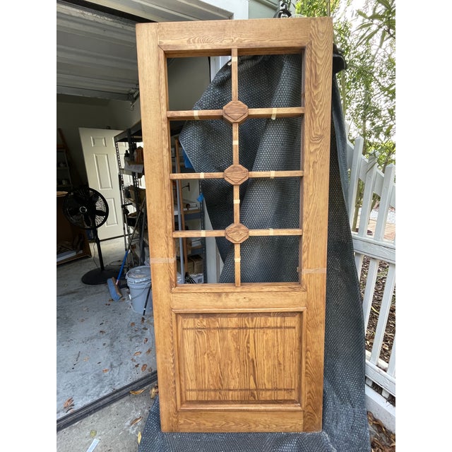 Custom Hand carved solid wooden door can be used indoors or outdoors. Glass or wire will need to be added, sold without.