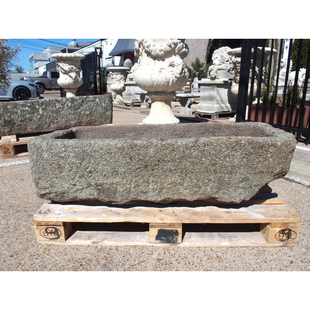Antique Carved Granite Farm Trough From Normandy, France, 19th Century For Sale In Dallas - Image 6 of 11
