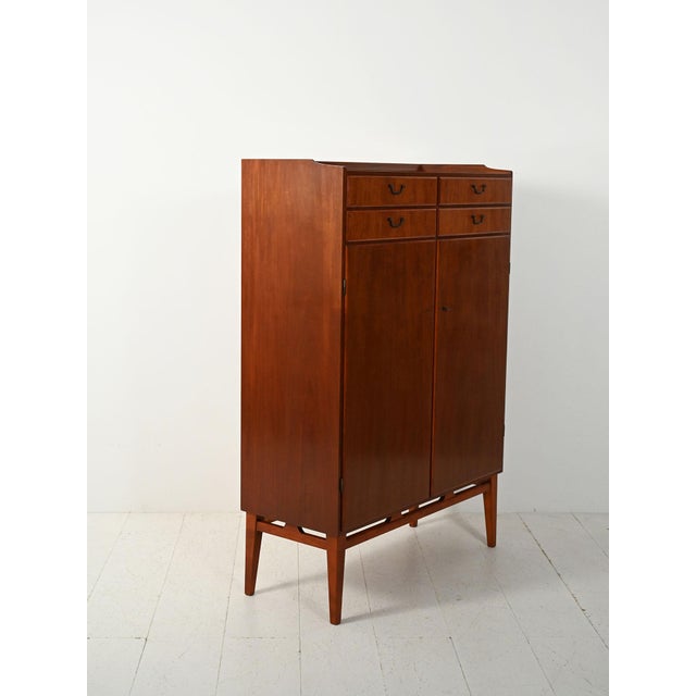 Vintage Scandinavian Mahogany Cabinet, 1950s For Sale - Image 4 of 10