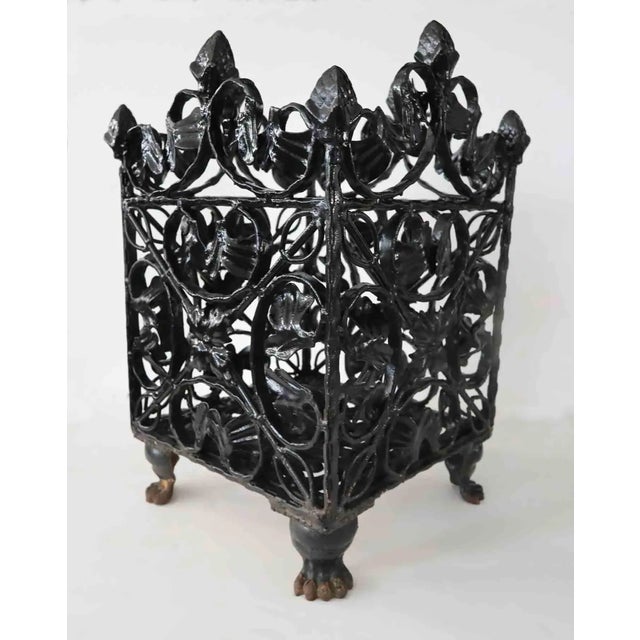 Antique Wrought Iron Plant Holder For Sale - Image 9 of 9