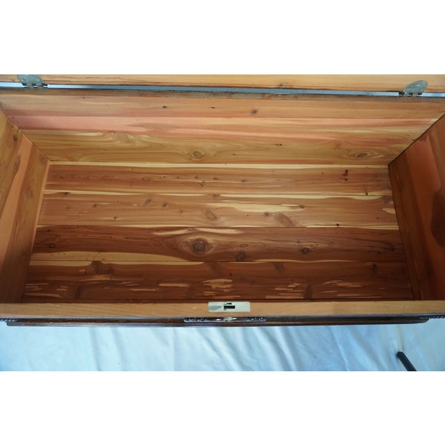 Vintage Cedar Lined Hope Chest | Solid Cedar Blanket Chest | Storage Trunk For Sale - Image 10 of 10