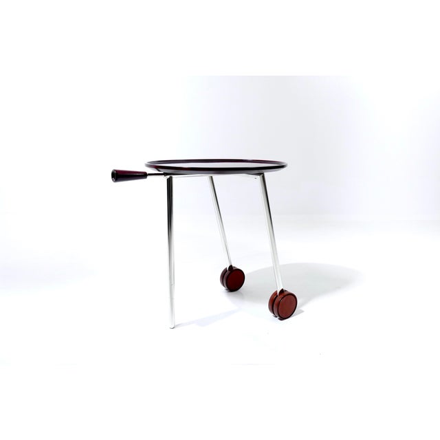 Postmodern Italian Vintage Baisity Side Table by Antonio Citterio for B&B Italia, 1980 For Sale - Image 3 of 18